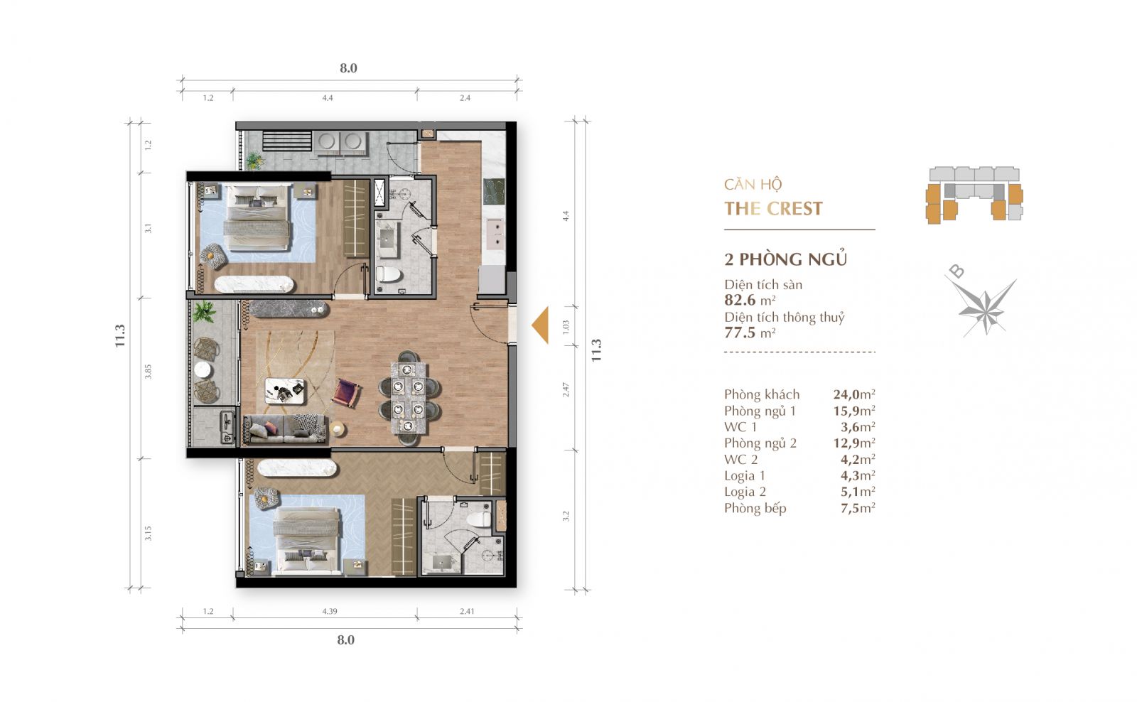 Mặt bằng dự án The Sang